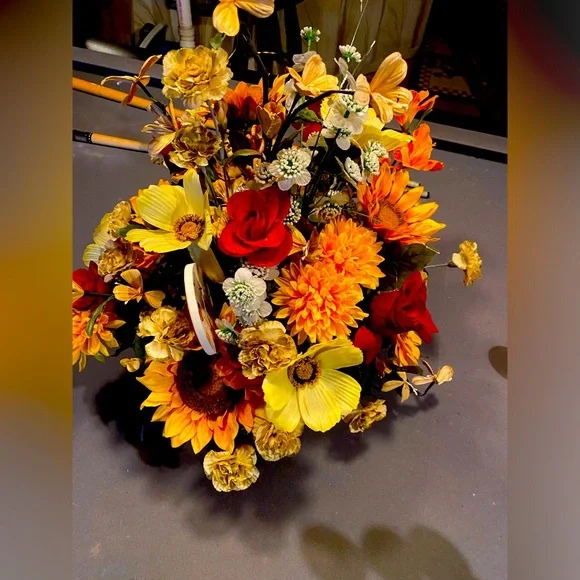 VINTAGE ‘FOR YOU’ ARTIFICIAL FLORAR ARRANGEMENT